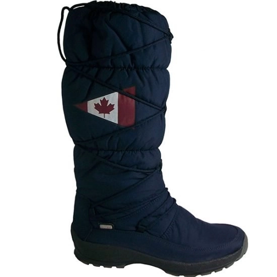 Bota para el frío, forrada de borreguillo y membrana resistente al agua. Marino 2036 Landlady