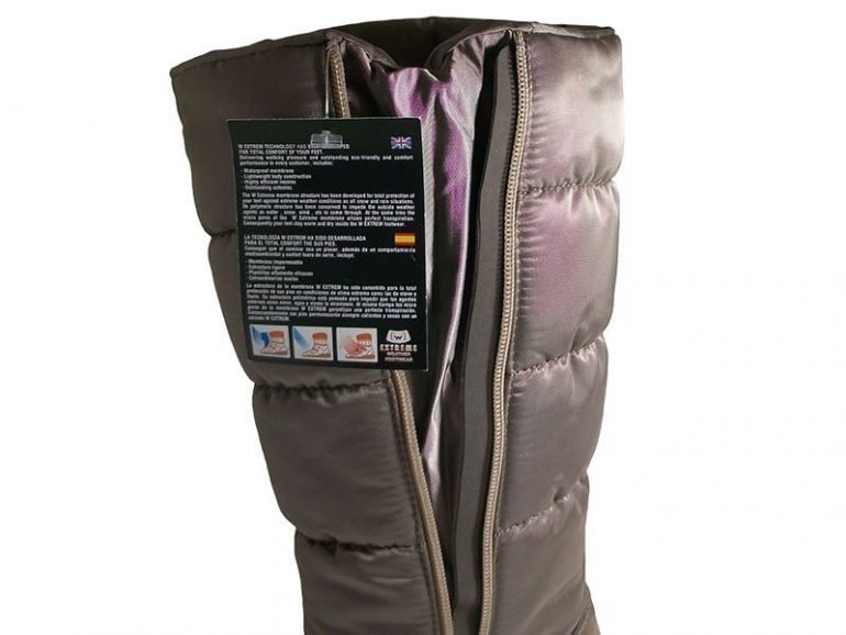 Bota alta Señora con membrana resistente al agua piel/nylon y forro borreguillo, Beige y Negro 2245 - Imagen 3